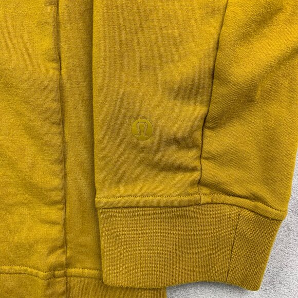 Lululemon Mens Sweater XL Yellow Gold Spice City Sweat Crew Pullover Long Sleeve - Picture 3 of 9